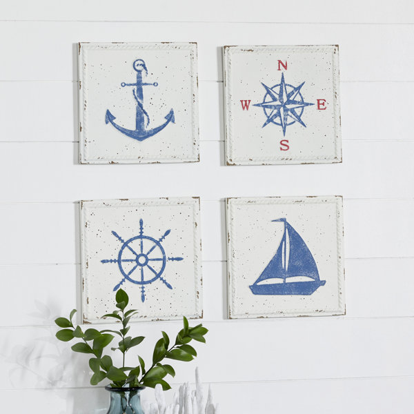 Breakwater Bay 4 Piece Metal Nautical Wall Décor Set Wayfair